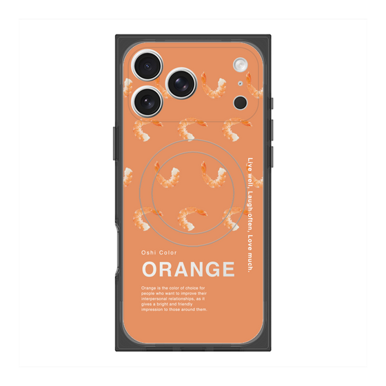 プレミアムスクエアケース with MagSafe［ ORANGE-Shrimp ］