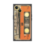 プレミアムスクエアケース with MagSafe［ RETORO CASSETTE TAPE - Skeleton Orange ］