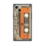 プレミアムスクエアケース with MagSafe［ RETORO CASSETTE TAPE - Skeleton Orange ］