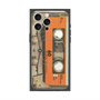 プレミアムスクエアケース with MagSafe［ RETORO CASSETTE TAPE - Skeleton Orange ］
