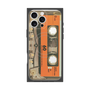 プレミアムスクエアケース with MagSafe［ RETORO CASSETTE TAPE - Skeleton Orange ］