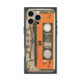 プレミアムスクエアケース with MagSafe［ RETORO CASSETTE TAPE - Skeleton Orange ］