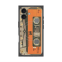 プレミアムスクエアケース with MagSafe［ RETORO CASSETTE TAPE - Skeleton Orange ］