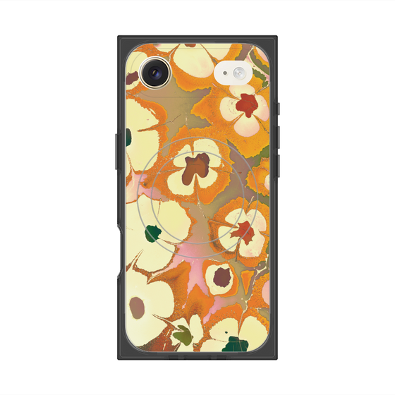 プレミアムスクエアケース with MagSafe［ y2k(Year2000) - Flower - Orange Pink ］