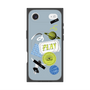 プレミアムスクエアケース with MagSafe［ Playful sticker - Dusty Blue ］