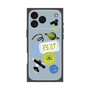 プレミアムスクエアケース with MagSafe［ Playful sticker - Dusty Blue ］
