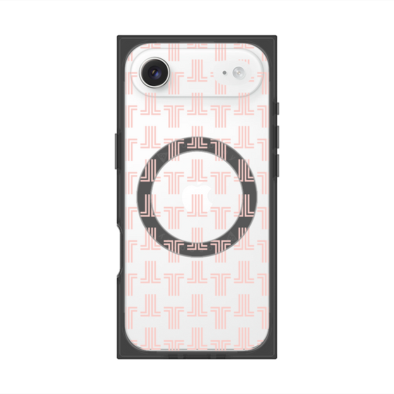 プレミアムスクエアケース with MagSafe［ LANVIN en Bleu - Monogram - Pink ］