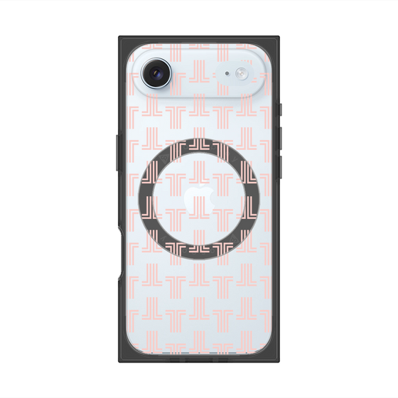 プレミアムスクエアケース with MagSafe［ LANVIN en Bleu - Monogram - Pink ］