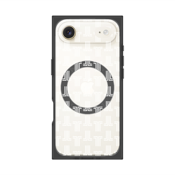 プレミアムスクエアケース with MagSafe［ LANVIN en Bleu - Monogram - White ］