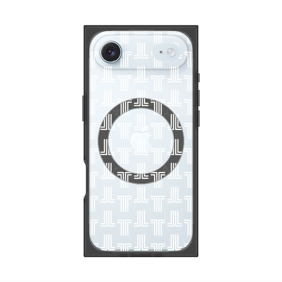 プレミアムスクエアケース with MagSafe［ LANVIN en Bleu - Monogram - White ］
