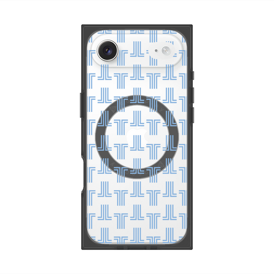 プレミアムスクエアケース with MagSafe［ LANVIN en Bleu - Monogram - Blue ］