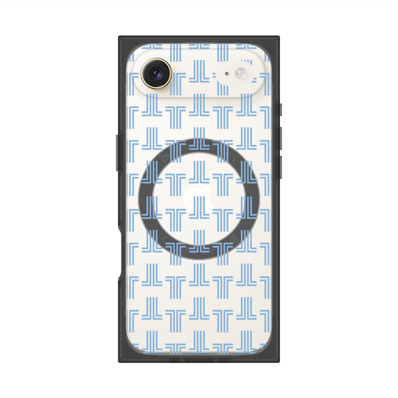 プレミアムスクエアケース with MagSafe［ LANVIN en Bleu - Monogram - Blue ］
