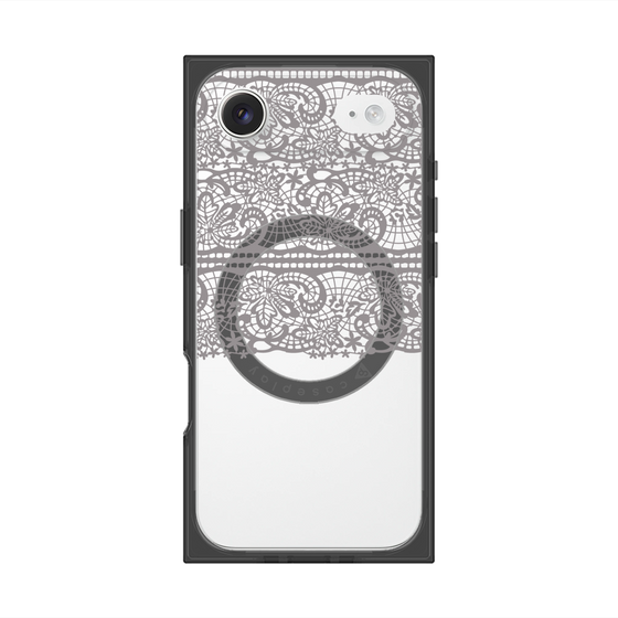 プレミアムスクエアケース with MagSafe［ LANVIN en Bleu - Lace - Black ］