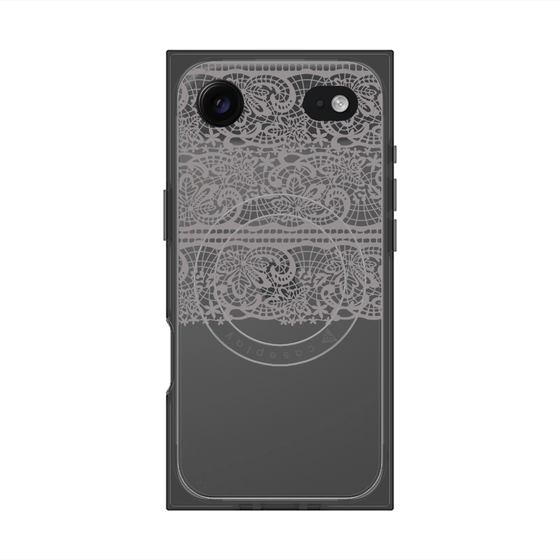 プレミアムスクエアケース with MagSafe［ LANVIN en Bleu - Lace - Black ］
