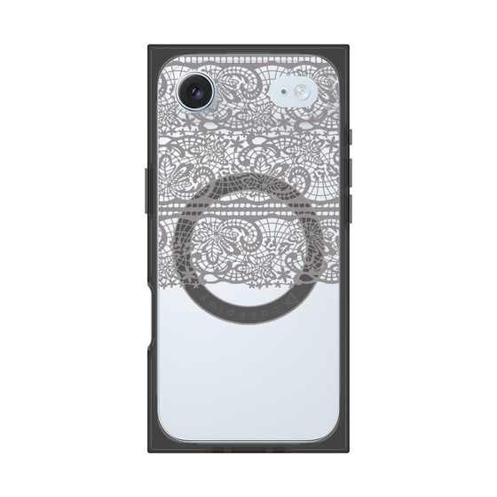 プレミアムスクエアケース with MagSafe［ LANVIN en Bleu - Lace - Black ］
