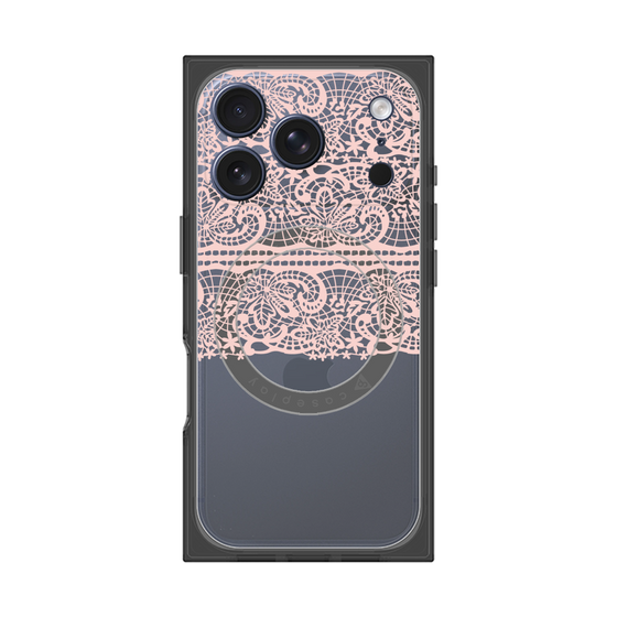 プレミアムスクエアケース with MagSafe［ LANVIN en Bleu - Lace - Pink ］