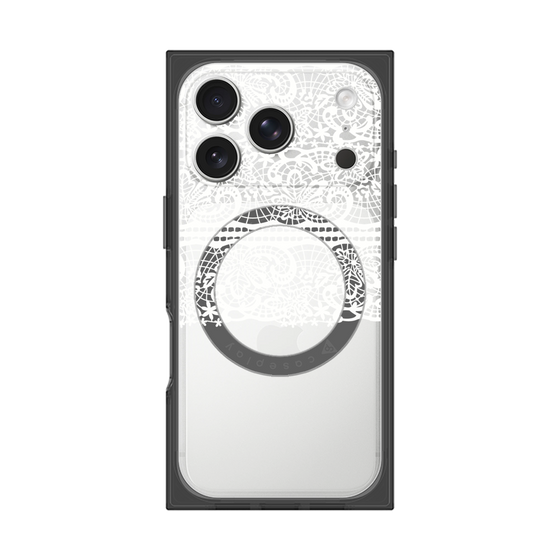 プレミアムスクエアケース with MagSafe［ LANVIN en Bleu - Lace - White ］