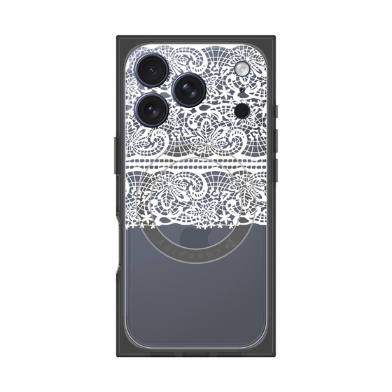 プレミアムスクエアケース with MagSafe［ LANVIN en Bleu - Lace - White ］