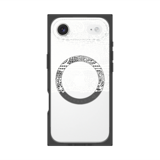 プレミアムスクエアケース with MagSafe［ LANVIN en Bleu - Lace - White ］