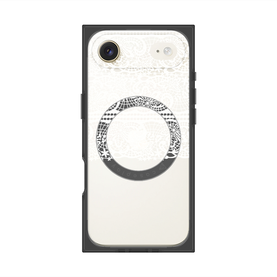 プレミアムスクエアケース with MagSafe［ LANVIN en Bleu - Lace - White ］