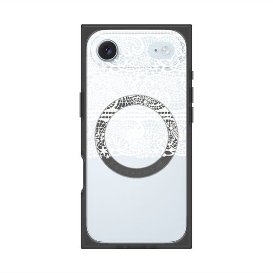 プレミアムスクエアケース with MagSafe［ LANVIN en Bleu - Lace - White ］