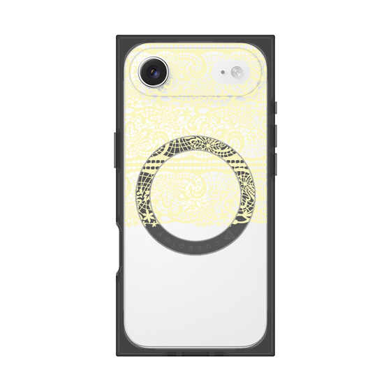 プレミアムスクエアケース with MagSafe［ LANVIN en Bleu - Lace - Yellow ］