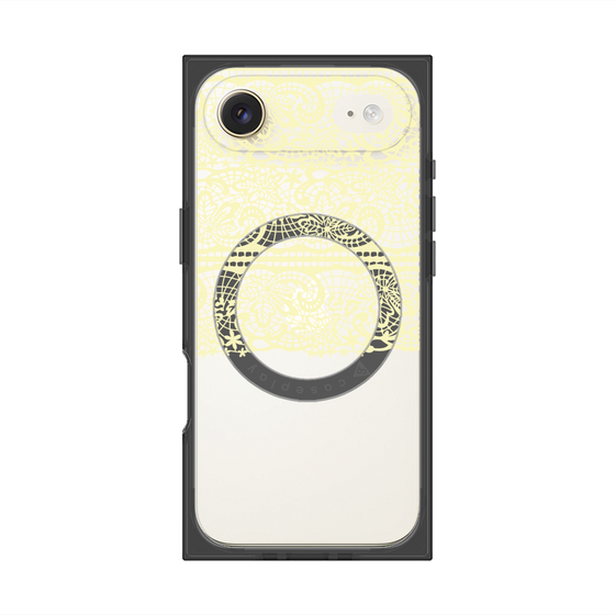 プレミアムスクエアケース with MagSafe［ LANVIN en Bleu - Lace - Yellow ］