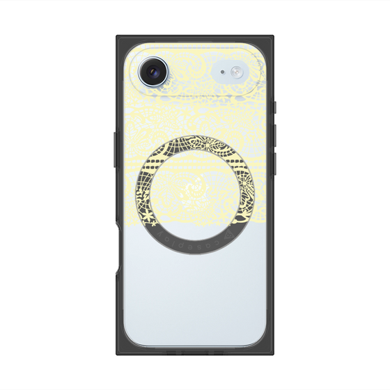 プレミアムスクエアケース with MagSafe［ LANVIN en Bleu - Lace - Yellow ］