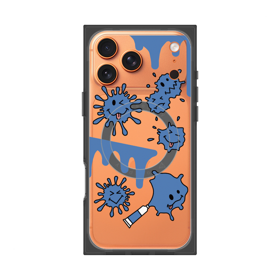 プレミアムスクエアケース with MagSafe［ PAINTING SMILE Blue ］