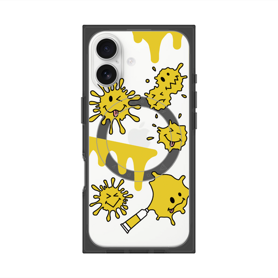 プレミアムスクエアケース with MagSafe［ PAINTING SMILE Yellow ］