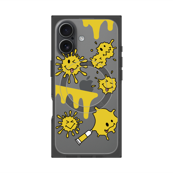 プレミアムスクエアケース with MagSafe［ PAINTING SMILE Yellow ］