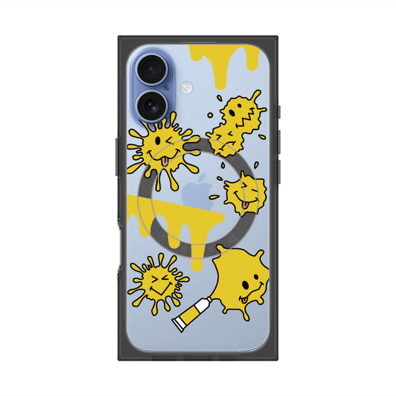 プレミアムスクエアケース with MagSafe［ PAINTING SMILE Yellow ］
