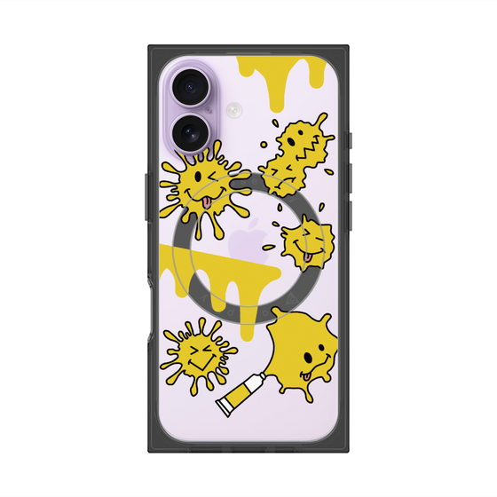 プレミアムスクエアケース with MagSafe［ PAINTING SMILE Yellow ］
