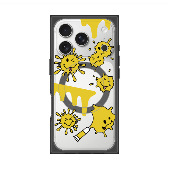 プレミアムスクエアケース with MagSafe［ PAINTING SMILE Yellow ］