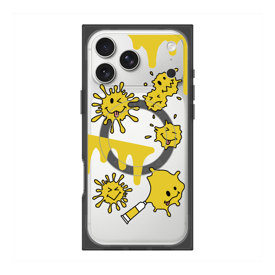 プレミアムスクエアケース with MagSafe［ PAINTING SMILE Yellow ］