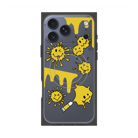 プレミアムスクエアケース with MagSafe［ PAINTING SMILE Yellow ］