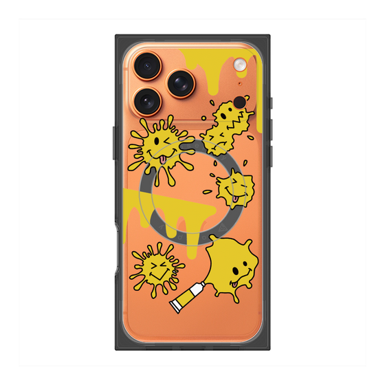 プレミアムスクエアケース with MagSafe［ PAINTING SMILE Yellow ］