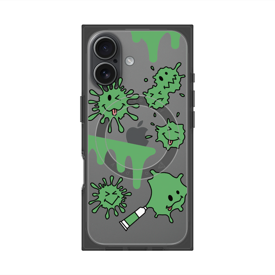 プレミアムスクエアケース with MagSafe［ PAINTING SMILE Green ］