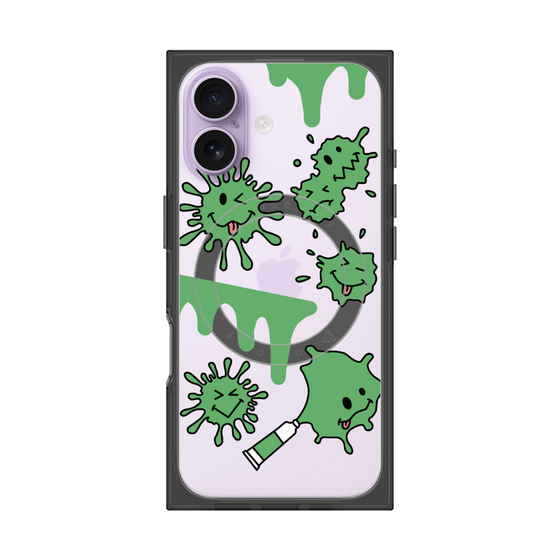 プレミアムスクエアケース with MagSafe［ PAINTING SMILE Green ］