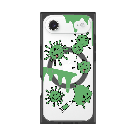 プレミアムスクエアケース with MagSafe［ PAINTING SMILE Green ］