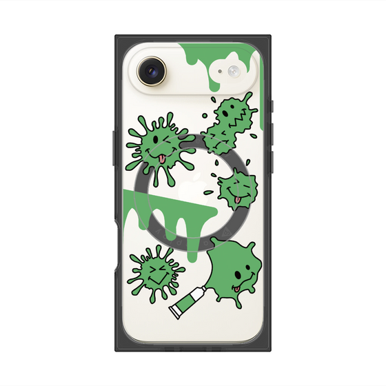 プレミアムスクエアケース with MagSafe［ PAINTING SMILE Green ］