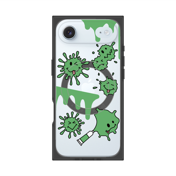 プレミアムスクエアケース with MagSafe［ PAINTING SMILE Green ］