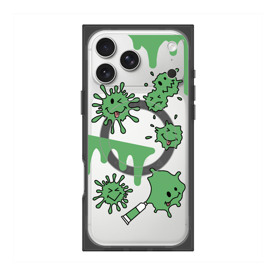 プレミアムスクエアケース with MagSafe［ PAINTING SMILE Green ］