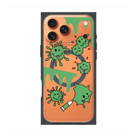 プレミアムスクエアケース with MagSafe［ PAINTING SMILE Green ］
