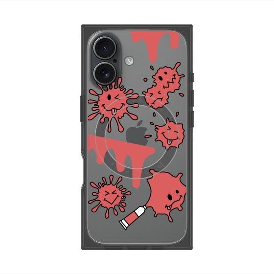 プレミアムスクエアケース with MagSafe［ PAINTING SMILE Red ］
