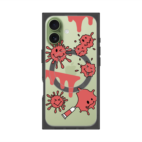 プレミアムスクエアケース with MagSafe［ PAINTING SMILE Red ］