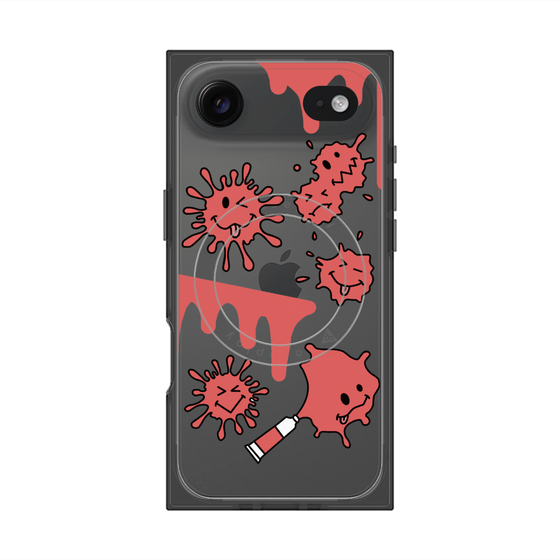 プレミアムスクエアケース with MagSafe［ PAINTING SMILE Red ］