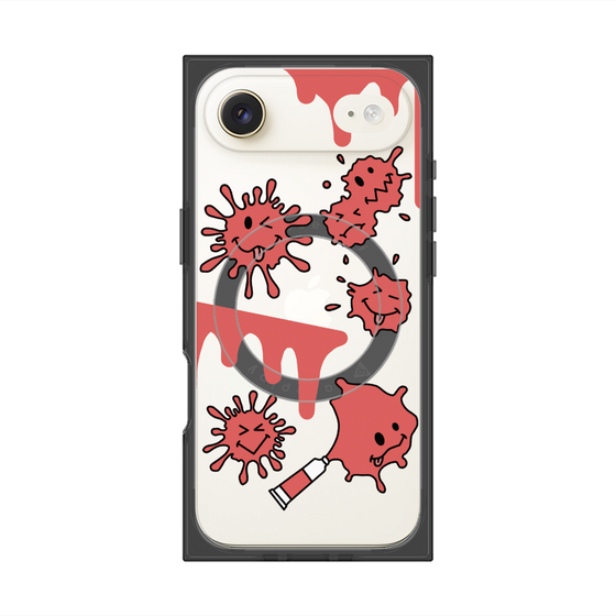 プレミアムスクエアケース with MagSafe［ PAINTING SMILE Red ］