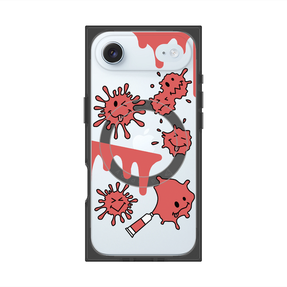 プレミアムスクエアケース with MagSafe［ PAINTING SMILE Red ］