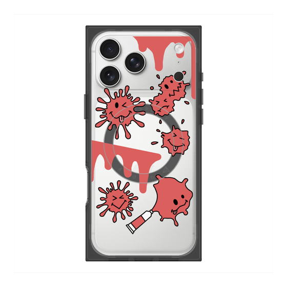 プレミアムスクエアケース with MagSafe［ PAINTING SMILE Red ］